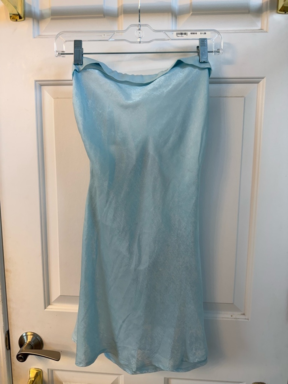Lucy in the Sky Light Blue Strapless Prom Dress